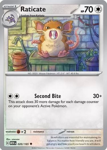 SV151 - 020 - Raticate (Reverse Holo)