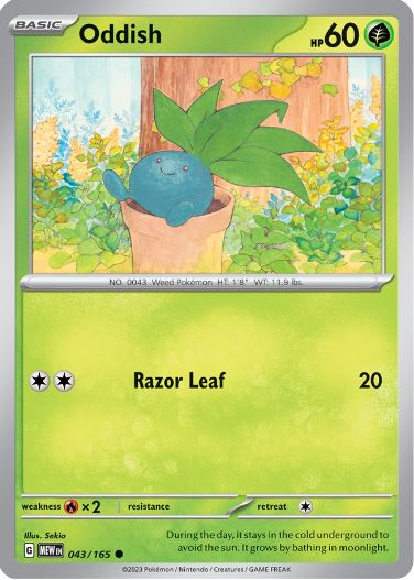 SV151 - 043 - Oddish (Reverse Holo)