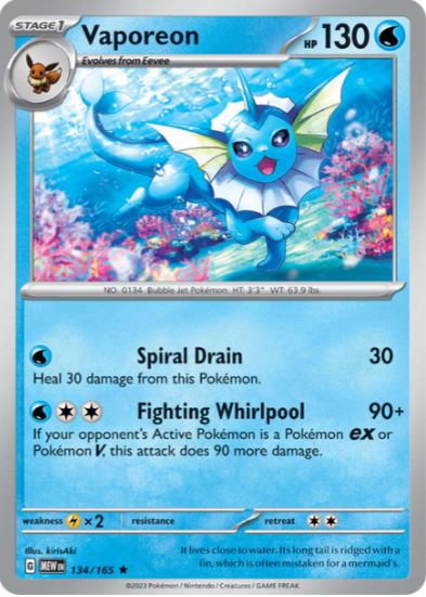 SV151 - 134 - Vaporeon (Holo)