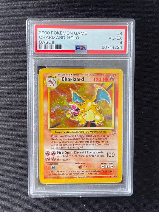 CHARIZARD HOLO-BASE II-PSA 4