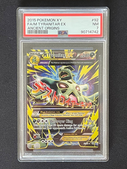 M Tyranitar EX Full Art - Ancient Origins - PSA 7