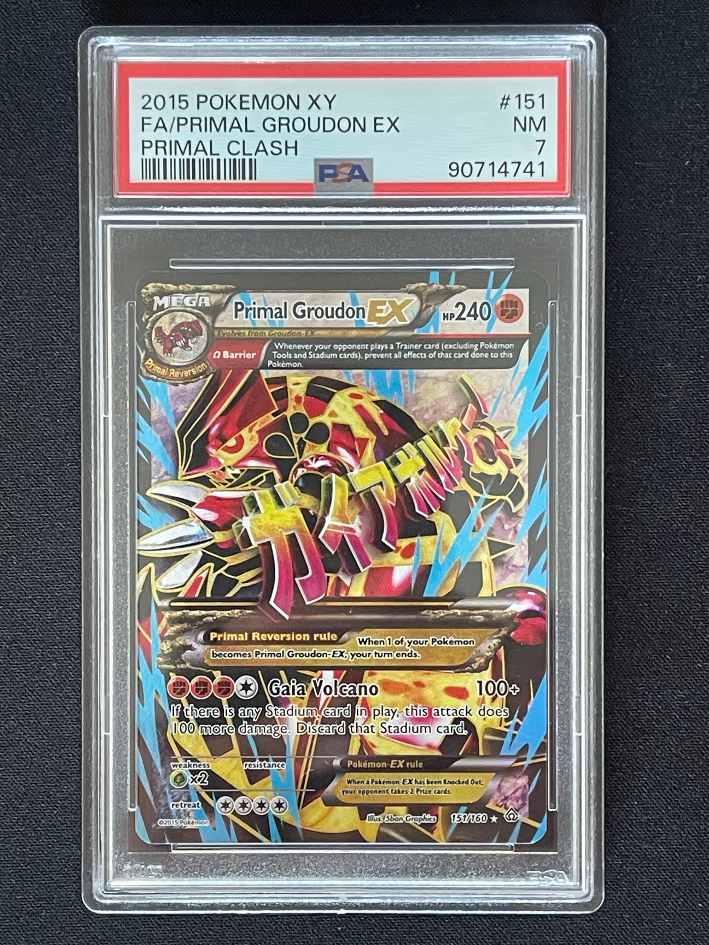 PRIMAL GROUDON EX - PRIMAL CLASH - PSA 7