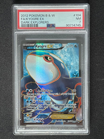 KYOGRE EX FULL ART - DARK EXPLORERS - PSA 7