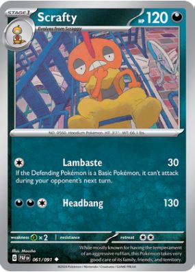 PAF061 - Scrafty (Reverse Holo)