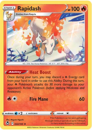 ST022 - Rapidash (Reverse Holo)