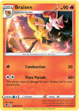 ST026 - Braixen (Reverse Holo)