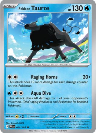 PE041 - Paldean Tauros (Reverse Holo)