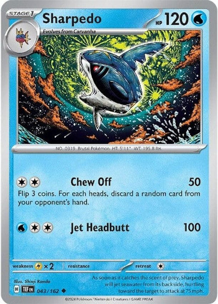 SVTF-043/162 - Sharpedo (Reverse Holo)