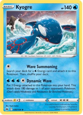 CZ036 - Kyogre (Reverse Holo)